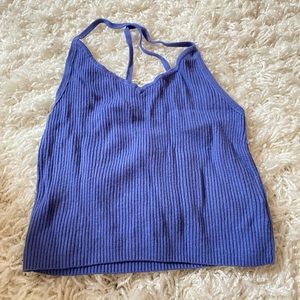 Kendall & Kylie Ribbed Tank Top, Medium, blue, EXCELLENT condition